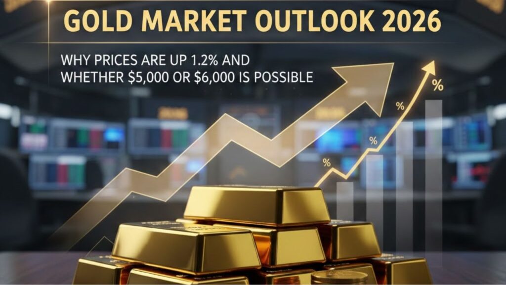 Gold Market Outlook 2026: Why Prices Are Up 1.2% and Whether $5,000 or $6,000 Is Possible