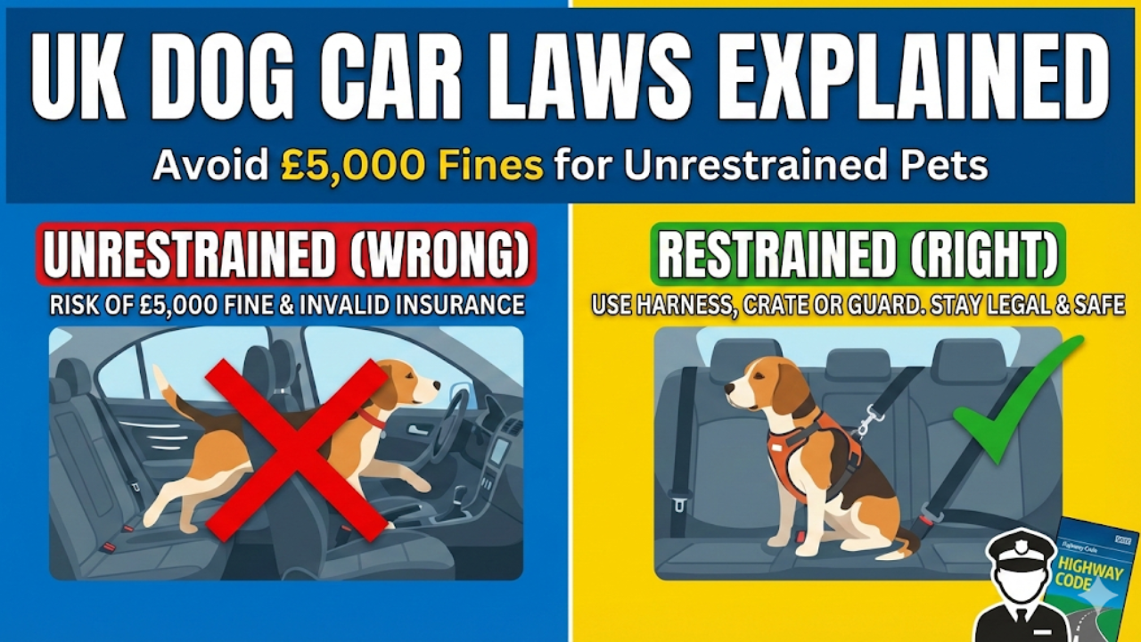 UK Dog Car Laws Explained: Avoid £5,000 Fines for Unrestrained Pets